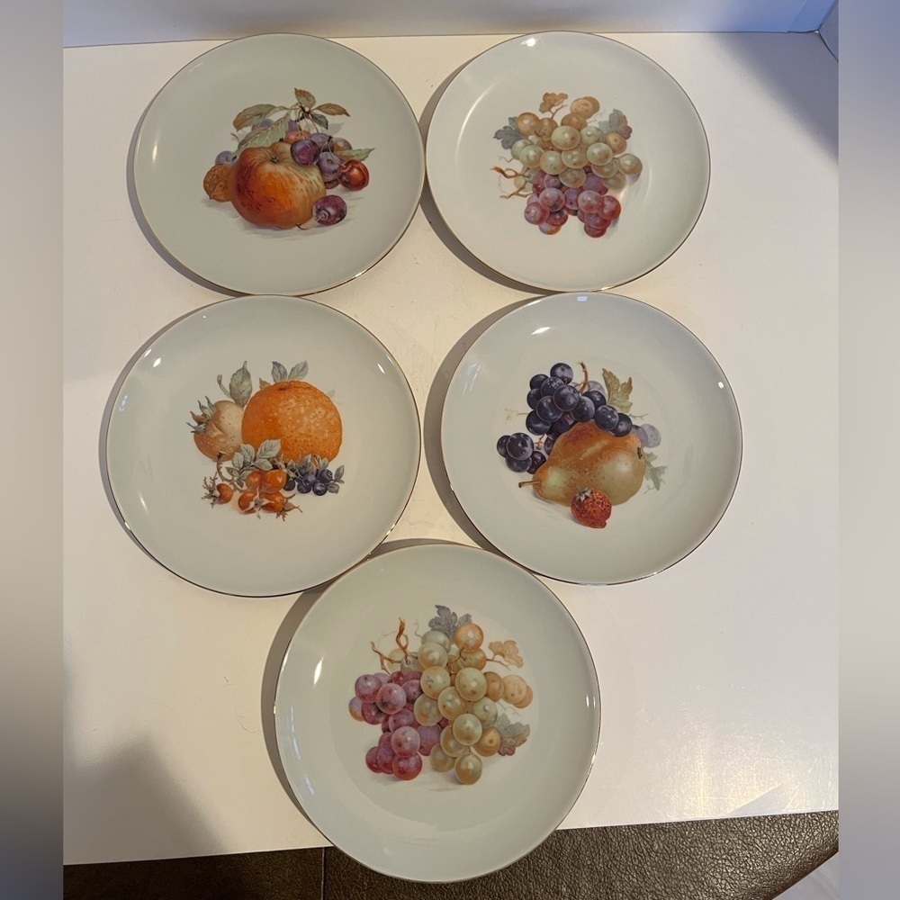 Winterling Roslau Bavaria Fruit Plates. Rare Find